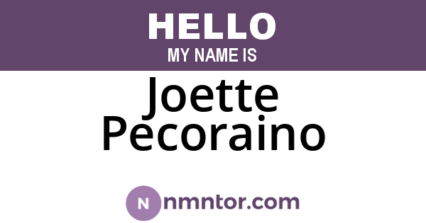 Joette Pecoraino