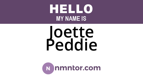 Joette Peddie