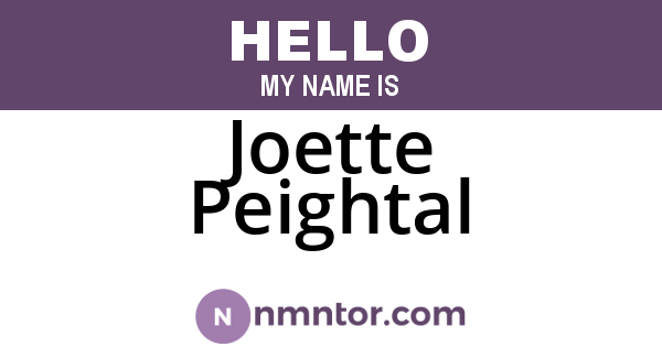 Joette Peightal