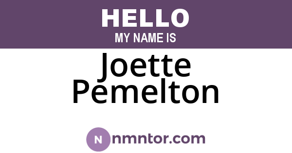 Joette Pemelton