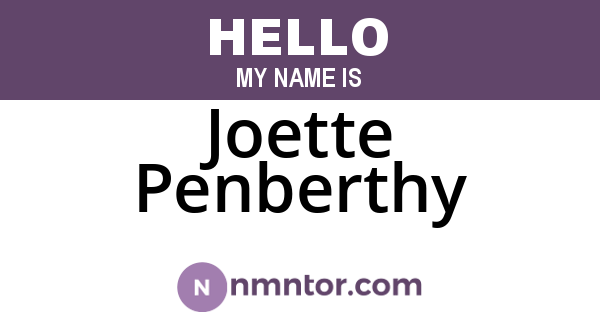 Joette Penberthy
