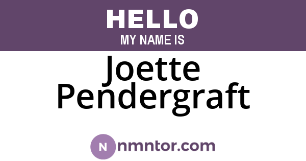 Joette Pendergraft