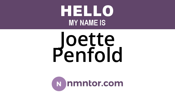 Joette Penfold