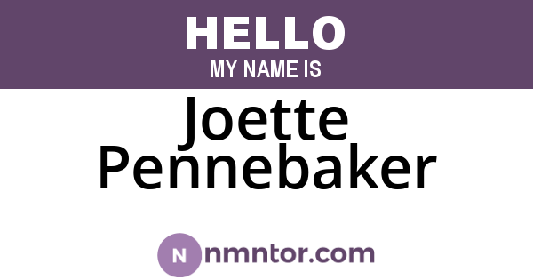Joette Pennebaker