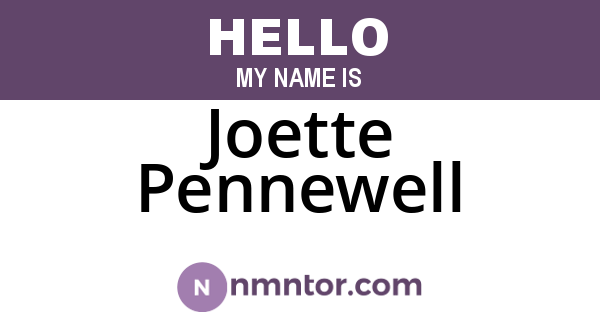 Joette Pennewell