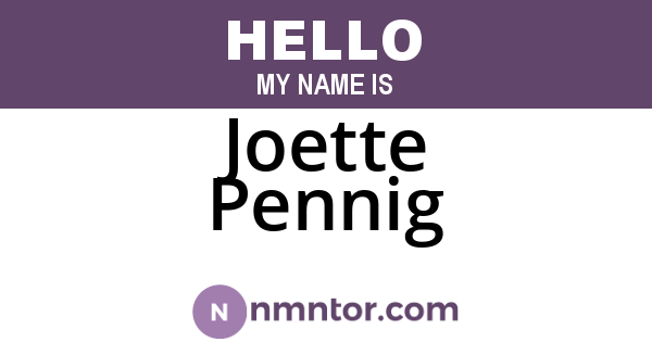 Joette Pennig