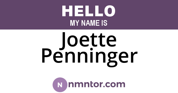 Joette Penninger