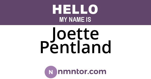 Joette Pentland