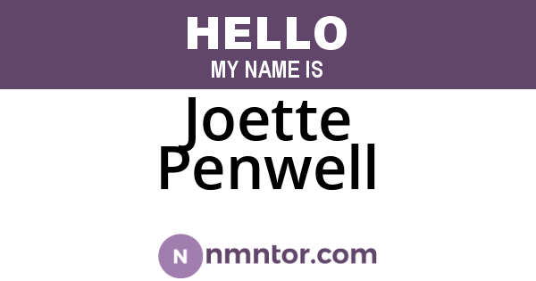 Joette Penwell