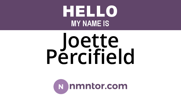 Joette Percifield