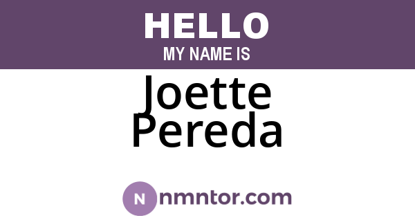 Joette Pereda