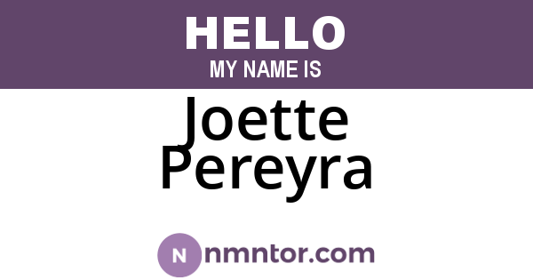 Joette Pereyra