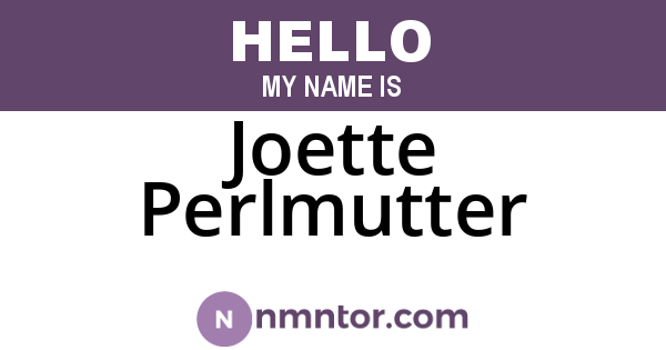 Joette Perlmutter