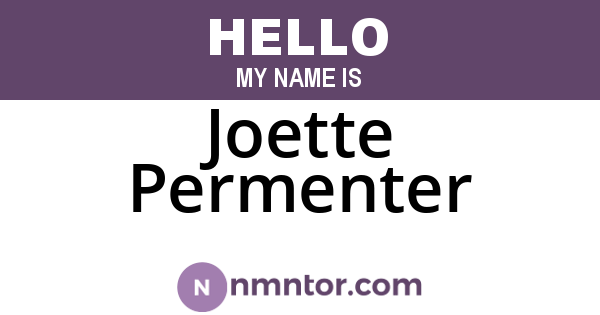 Joette Permenter