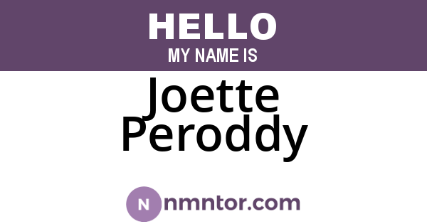 Joette Peroddy