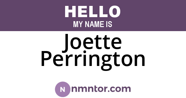 Joette Perrington