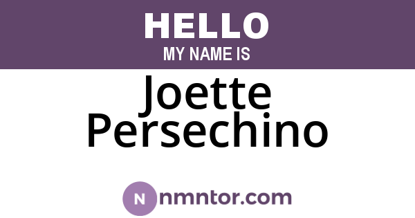 Joette Persechino