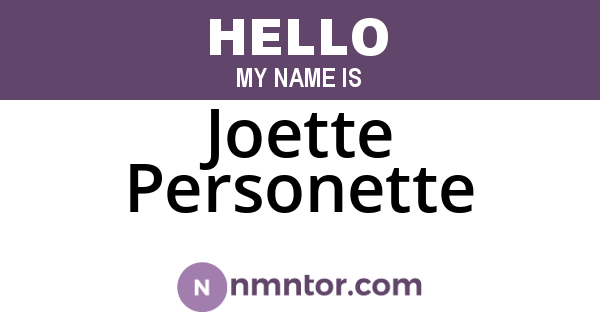 Joette Personette
