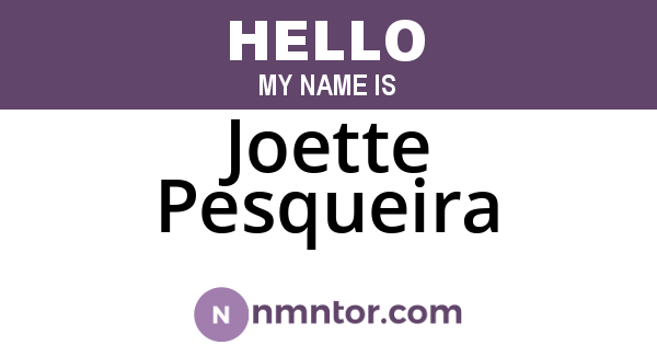 Joette Pesqueira