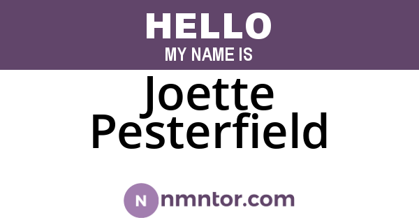 Joette Pesterfield