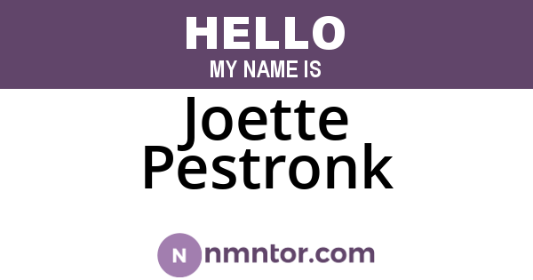 Joette Pestronk