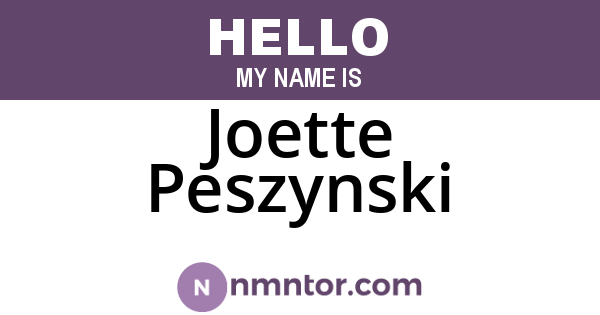Joette Peszynski