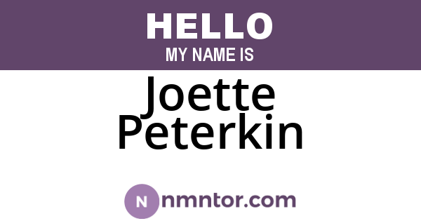 Joette Peterkin