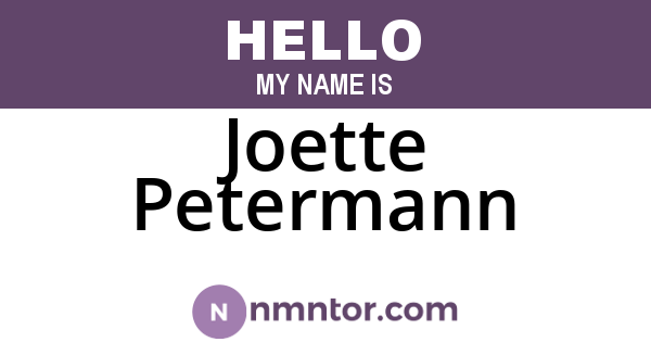 Joette Petermann