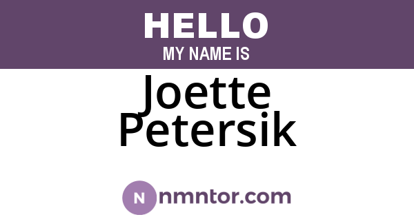 Joette Petersik