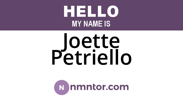 Joette Petriello