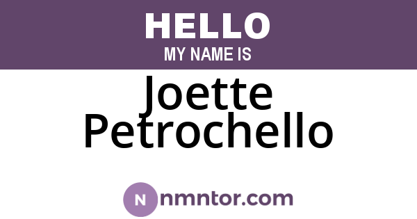 Joette Petrochello