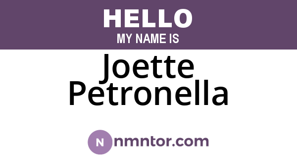 Joette Petronella