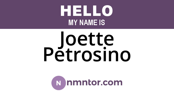 Joette Petrosino