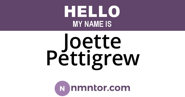 Joette Pettigrew