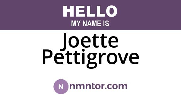 Joette Pettigrove