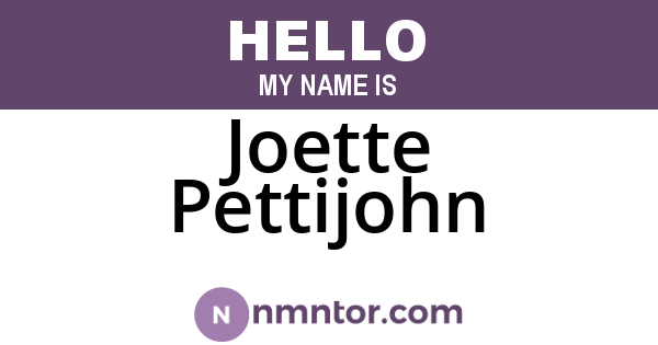 Joette Pettijohn