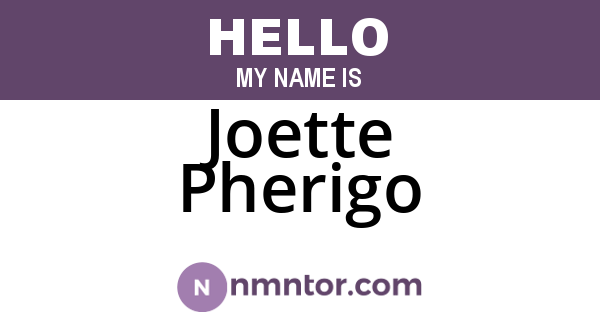 Joette Pherigo