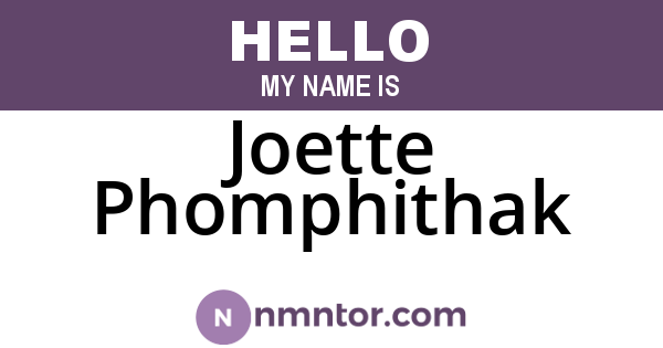 Joette Phomphithak