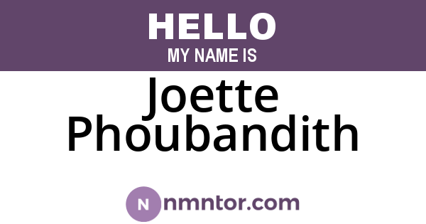 Joette Phoubandith