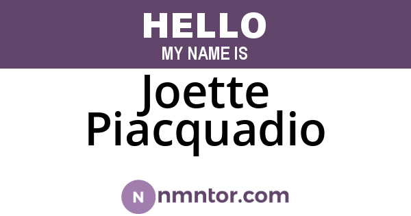 Joette Piacquadio