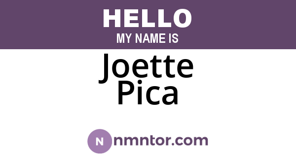Joette Pica