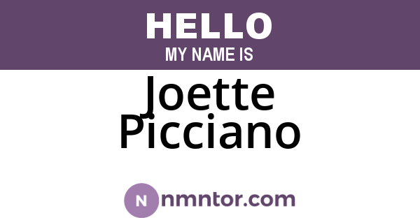 Joette Picciano
