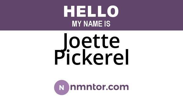 Joette Pickerel