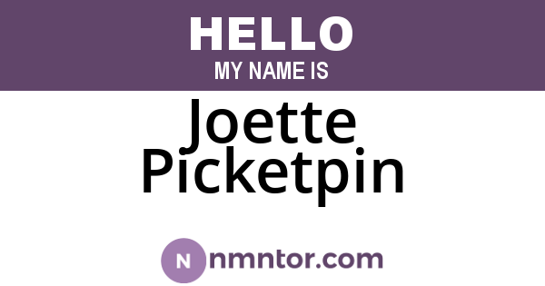 Joette Picketpin