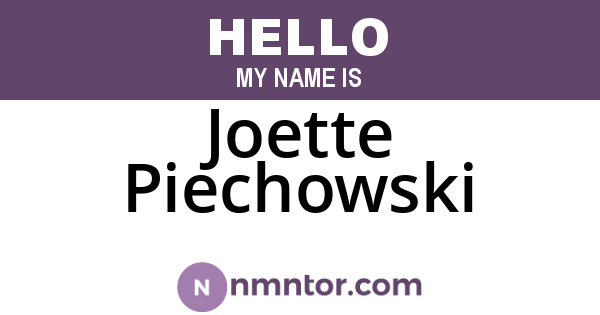 Joette Piechowski