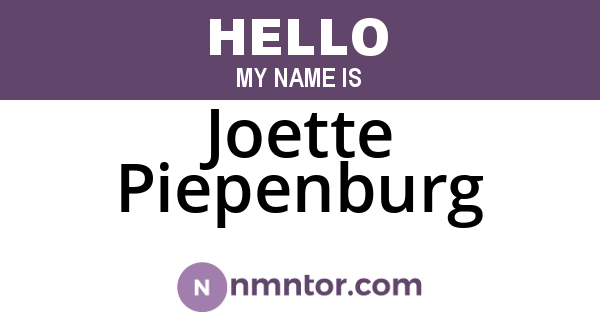 Joette Piepenburg