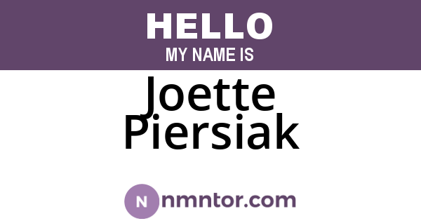 Joette Piersiak