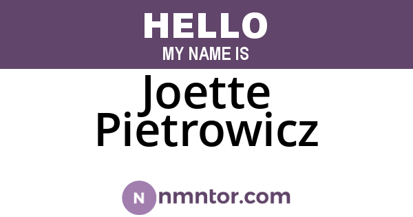 Joette Pietrowicz