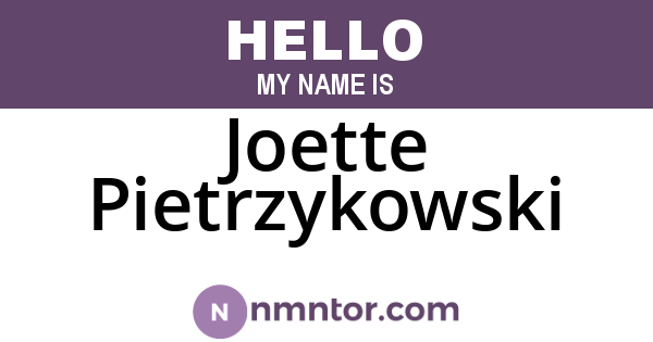 Joette Pietrzykowski