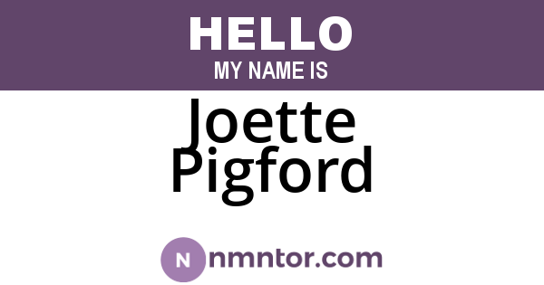 Joette Pigford